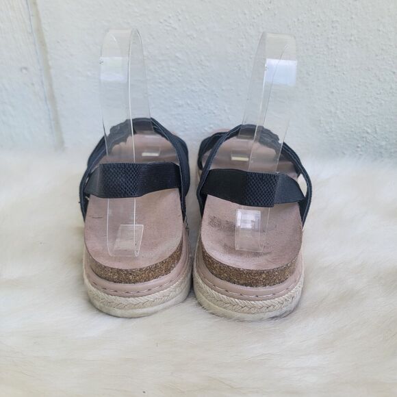 Madden Girl Lorra black espadrille flatform sandal wmns size 7M - Picture 4 of 5